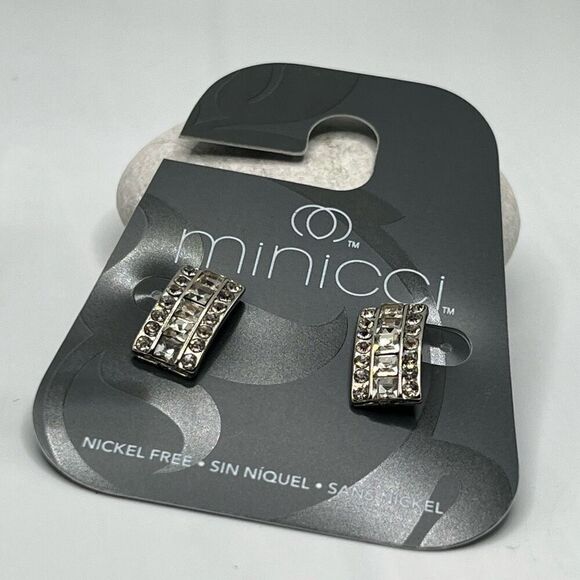 Minicci Silver Crystal Post Earrings $16ea / 3 for $25 - Picture 3 of 5